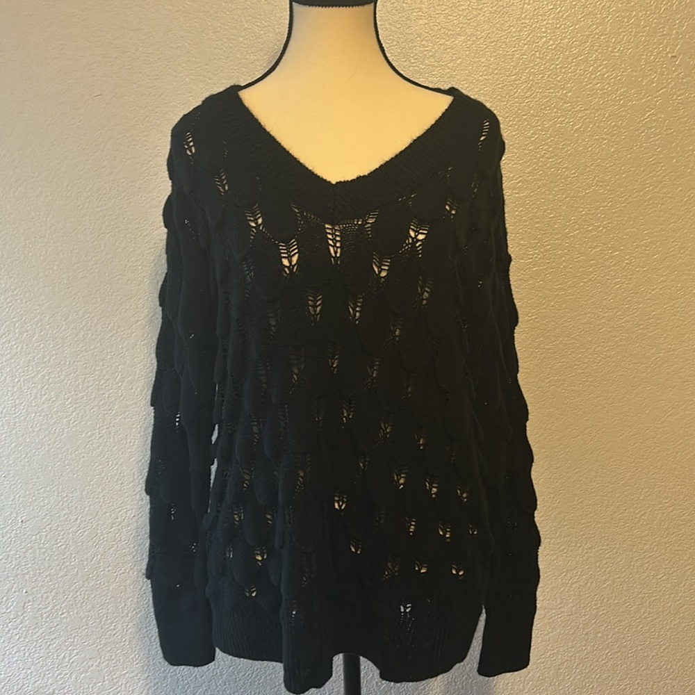 Women’s knit crochet sweater